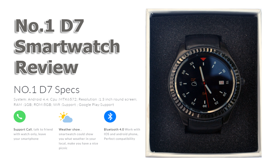 No.1 D7 Smartwatch pregled - Android pametni sat otmjenog izgleda