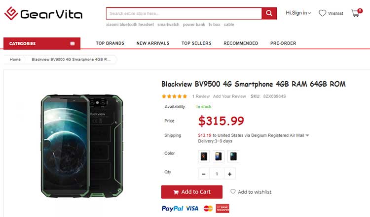 BlackView BV9500 4G pametni telefon - kod kupona GearVita