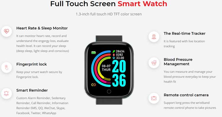 Kaizen-Smart-Watch-Značajke
