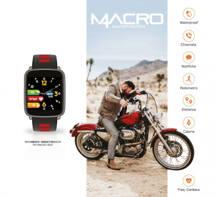 Tehnički izrađen-pametni sat-makro-model