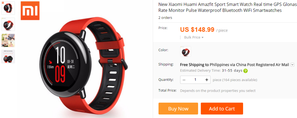 XIAOMI AMAZFIT Smartwatch 1 ALIExpress