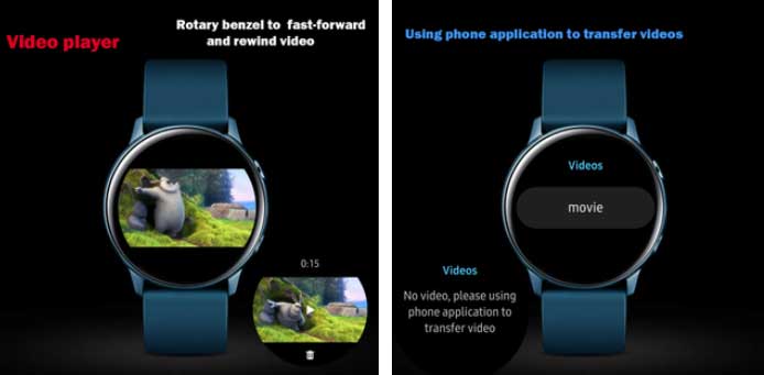 Video Player Pro za Galaxy Watch Active 2