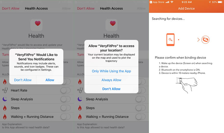 VeryFitPro-app-dozvole